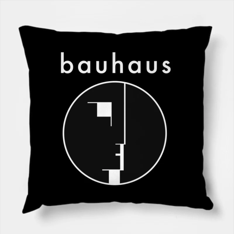 Iconic Bauhaus Minimalist Design Logo Throw Pillow