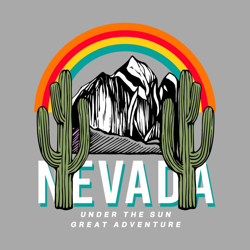 Regenbogen Nevada Abenteuer Herren Pullover Hoodie