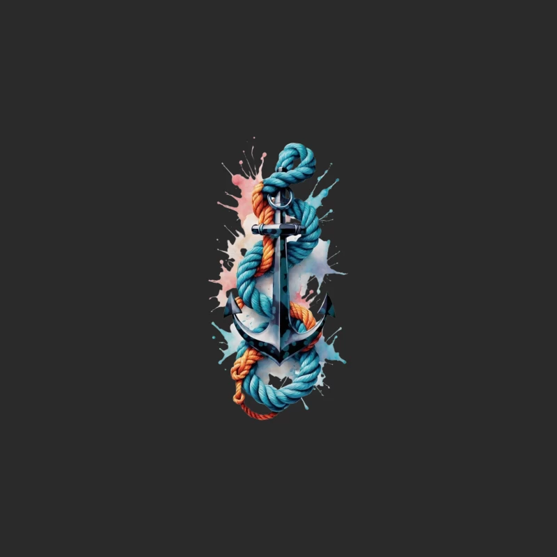 Anchor with Colorful Ropes Baseball Cap