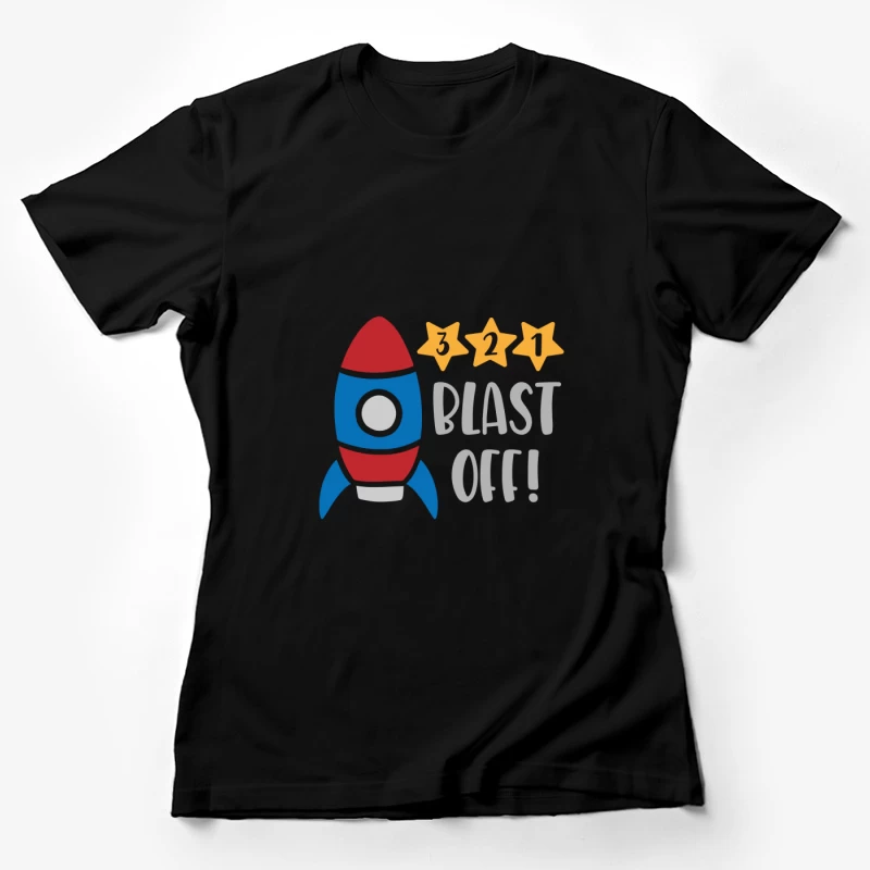 Compte à rebours de fusée ludique Femme T-Shirt