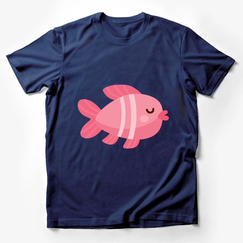 Illustration adorable d'un poisson rose Homme T-Shirt