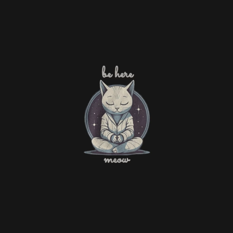 Chat en Méditation dans l'Espace Homme T-Shirt