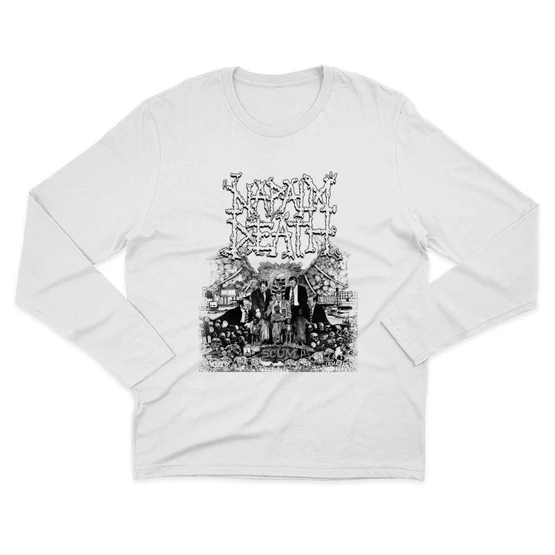 Napalm Death Scum Black White Male Long Sleeve T-Shirt