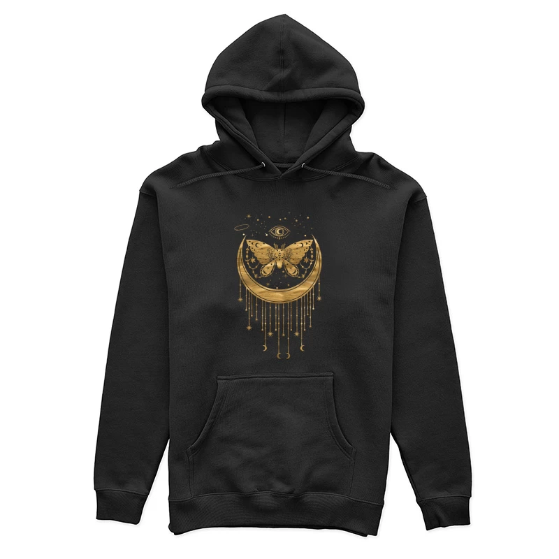 Mystisches Mond-Design mit Schmetterling Damen Pullover Hoodie