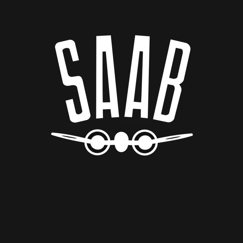 SAAB Aviation Company Minimalist Logo Design Male Long Sleeve T-Shirt