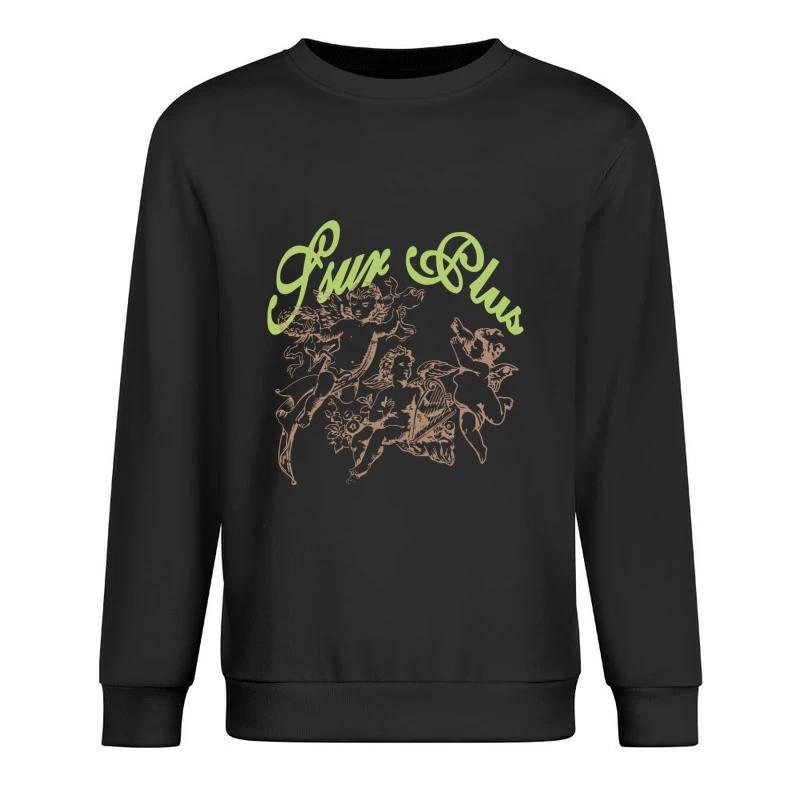 Engel Design mit Schriftzug Herren Pullover Sweatshirt