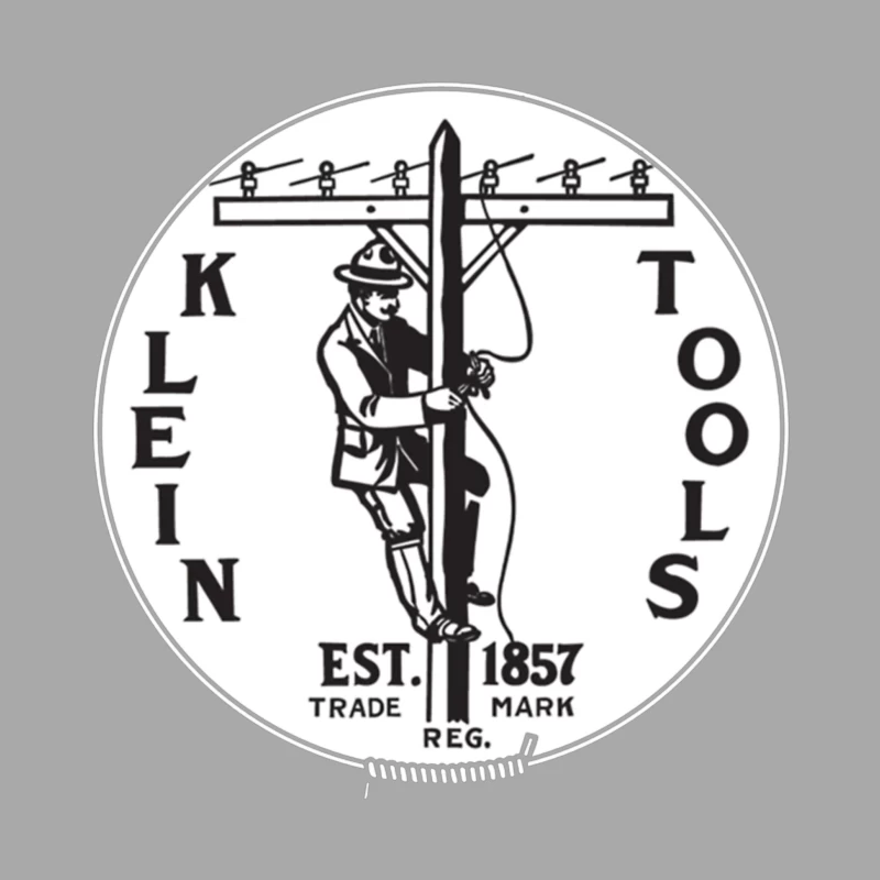 Klein Tools Vintage Lineman Logo Est. 1857 Male Pullover Hoodie