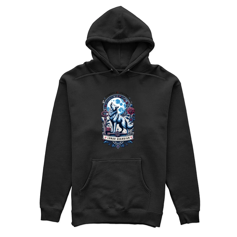 Gardien Lunaire Loup Femme Sweat à capuche