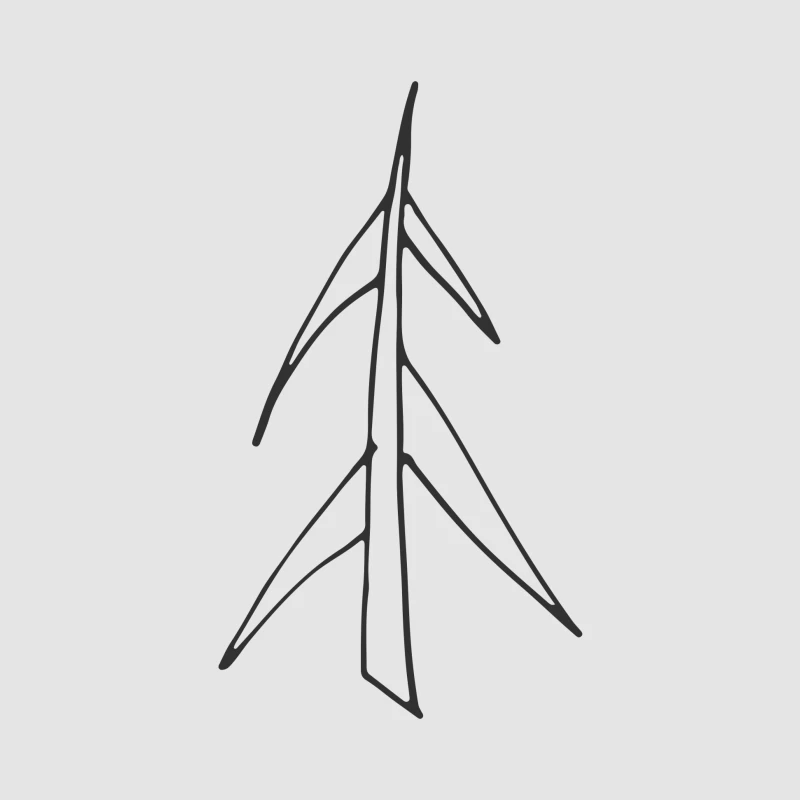 Dessin Minimaliste de Sapin Homme Sweat à capuche