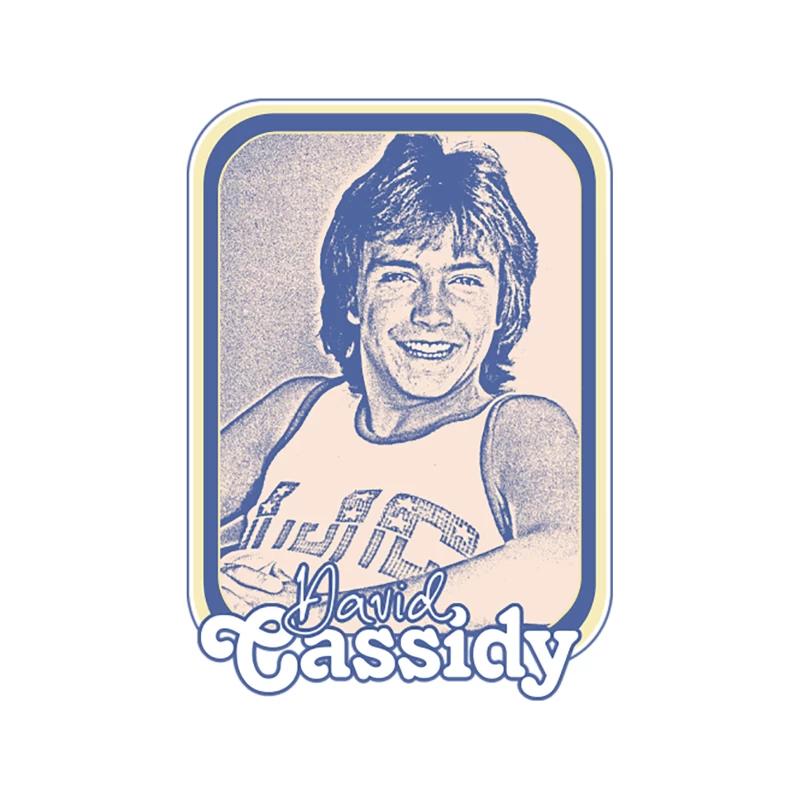 David Cassidy  Retro 70s Aesthetic Fan Design Tapestry