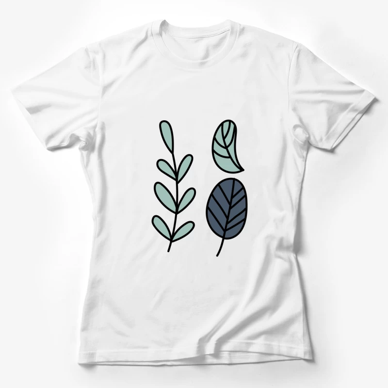 Illustration de feuilles décoratives Femme T-Shirt