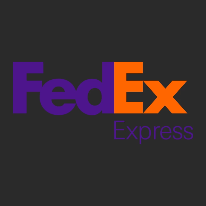 FedEx Express Corporate Logo Design in Purple and Orange Baseball Cap