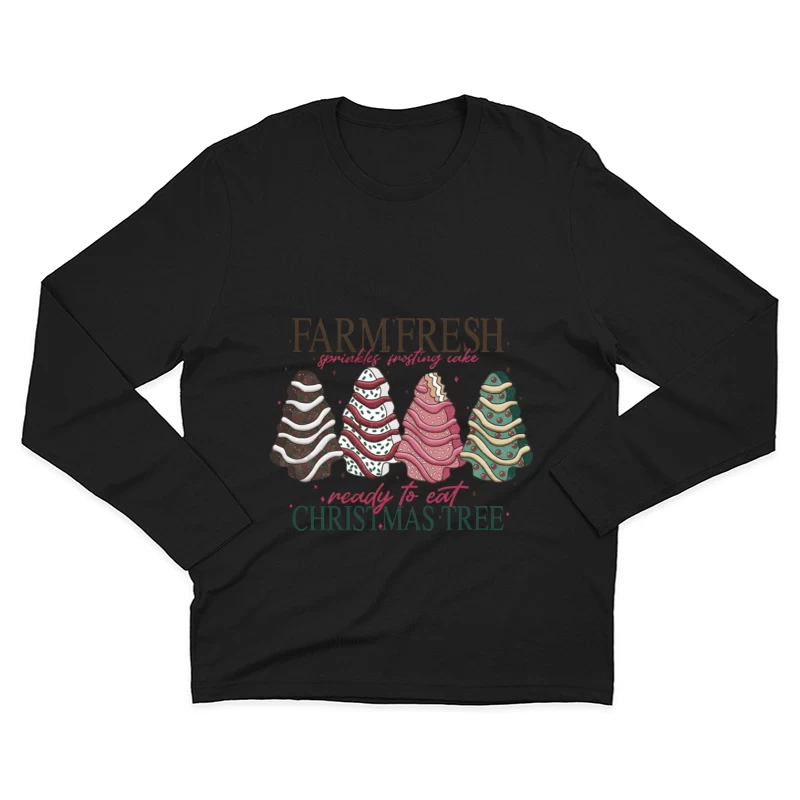 Farmfrische Weihnachtsbäume mit Streuseln Herren Langarm T-Shirt