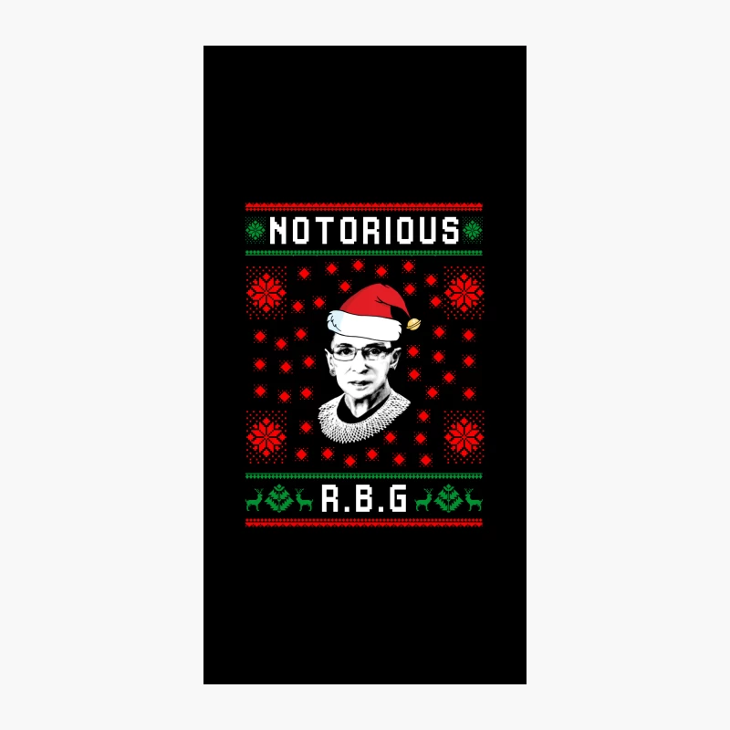 Festive Nordic Christmas Sweater Design with Santa Hat and Reindeer Pattern Notorious RBG iPhone Case