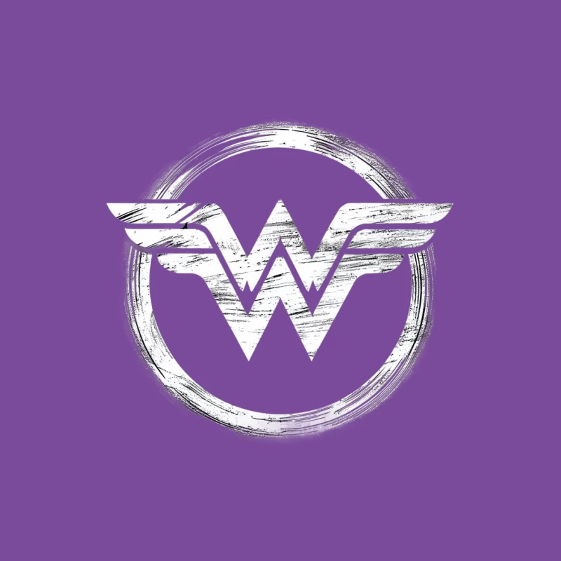 Sketched Wonder Woman Logo: Iconic DC Superhero Symbol Female T-Shirt