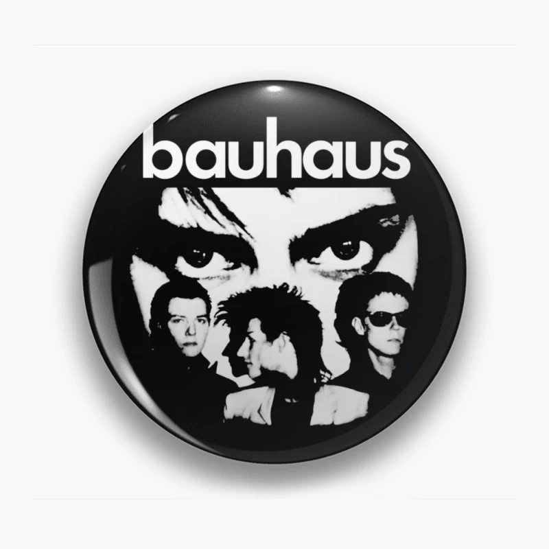 Abstract Bauhaus Portrait Sketch in Black and White Pin