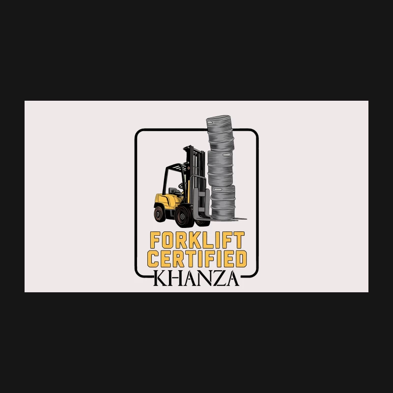 Forklift Certification Industrial Safety Equipment Logo Desk Mat