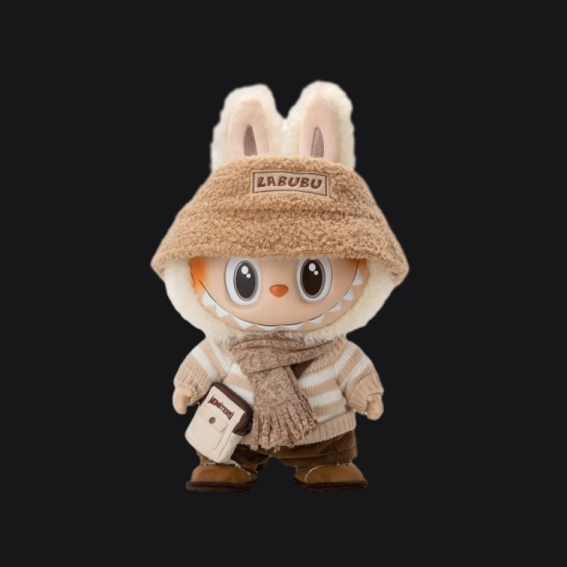 Niedliche Labubu-Figur mit Winterkleidung Herren Pullover Hoodie