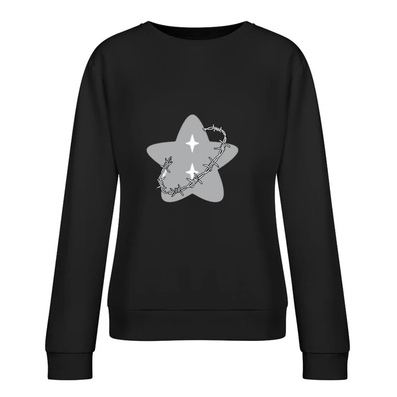 Étoile avec fil de fer barbelé Femme Sweat-shirt à enfiler