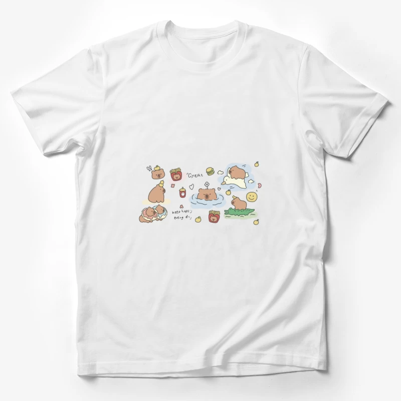 Illustration de mignons ours et frites Homme T-Shirt