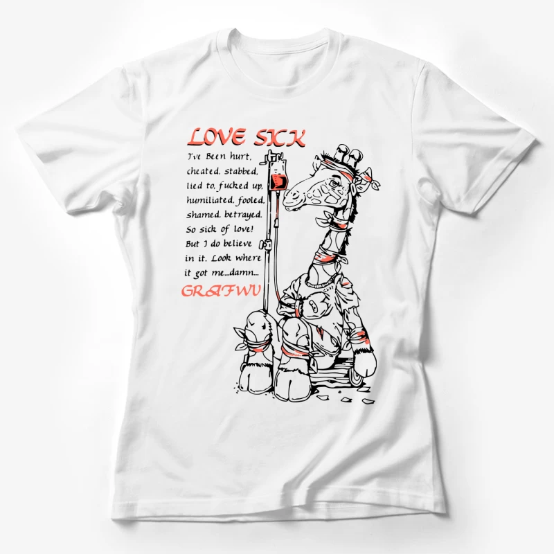 Kunst von einem traurigen Streichholzmann Damen T-Shirt