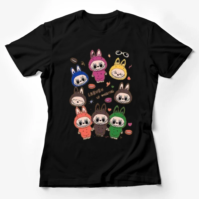 Niedliche Hasen in bunten Kostümen Damen T-Shirt