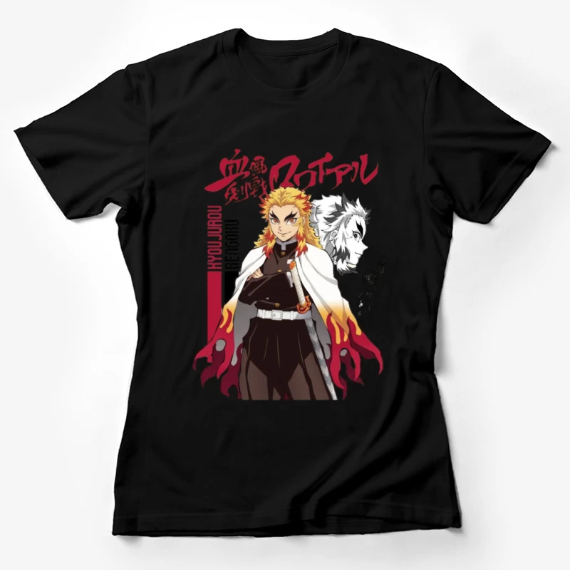 Anime Krieger mit Flammenschwert Damen T-Shirt