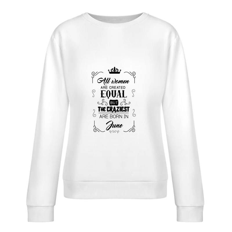 Sourire dessiné avec texte inspirant Femme Sweat-shirt à enfiler