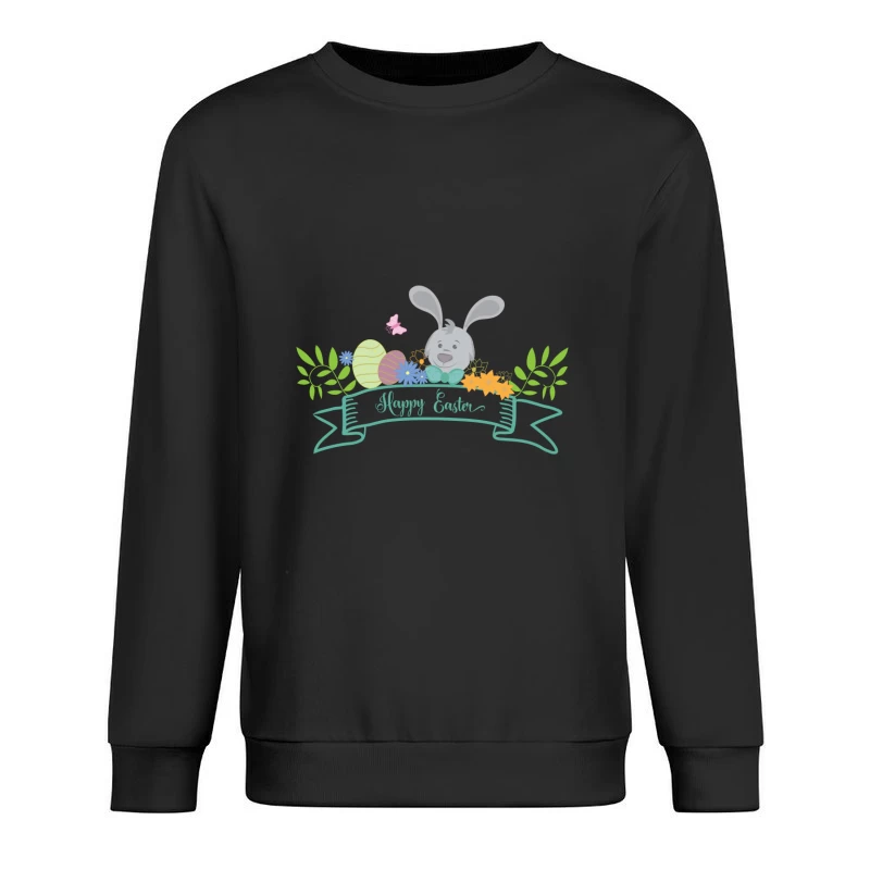 Lapin de Pâques avec œufs colorés Homme Sweat-shirt à enfiler