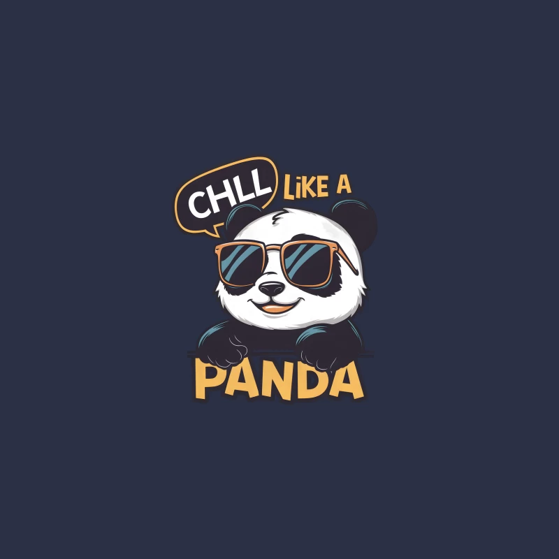 Cool Cartoon Panda with Sunglasses: Chill Like a Panda Slogan Bucket Hat