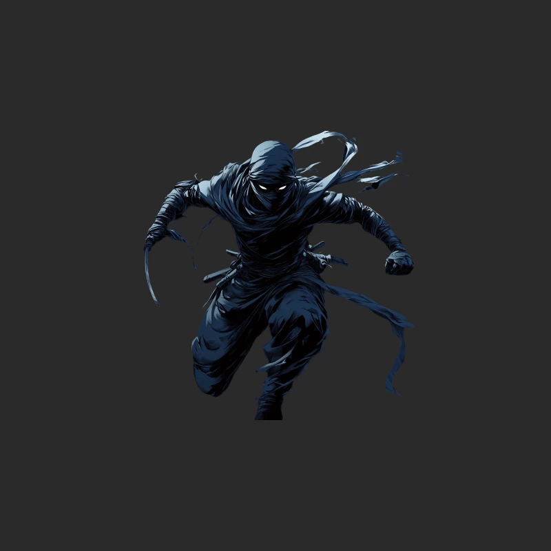 Stealthy Ninja Warrior in Dark Action Fantasy Baseball Cap
