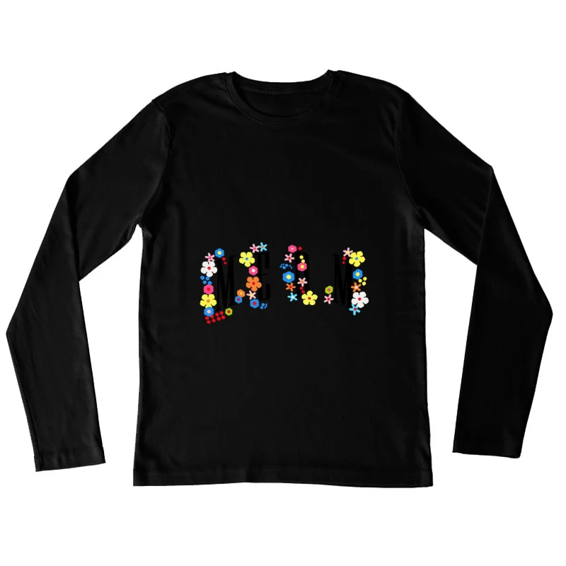 Bunte Blumenmuster Damen Langarm T-Shirt