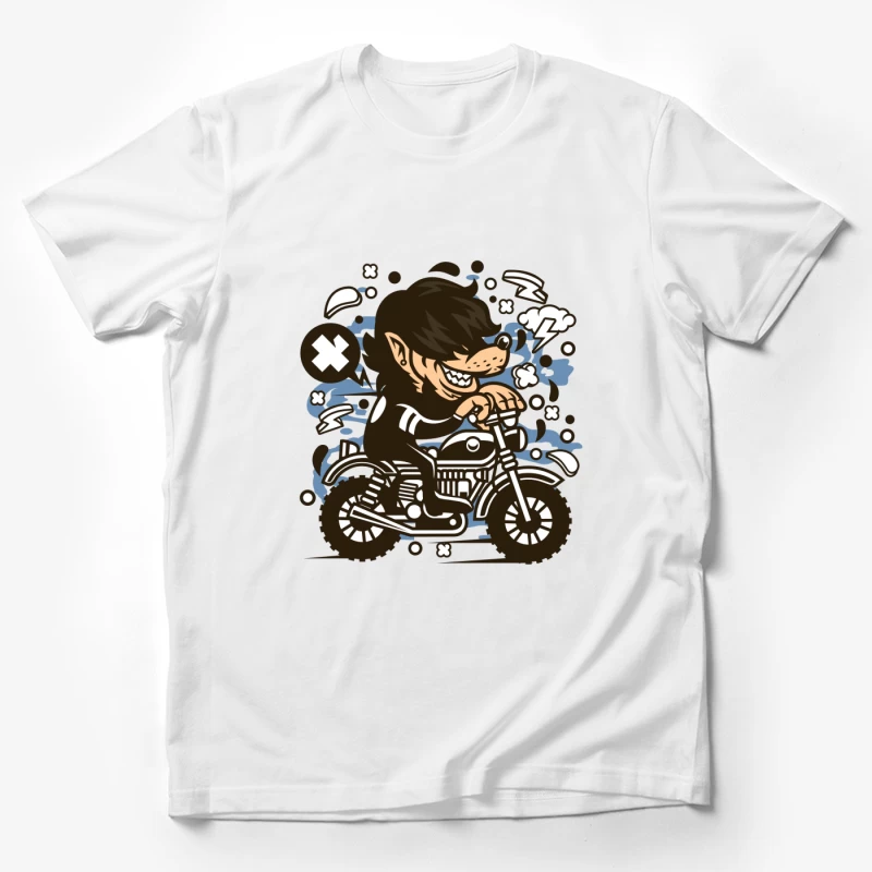 Motard cool sur moto rétro Homme T-Shirt