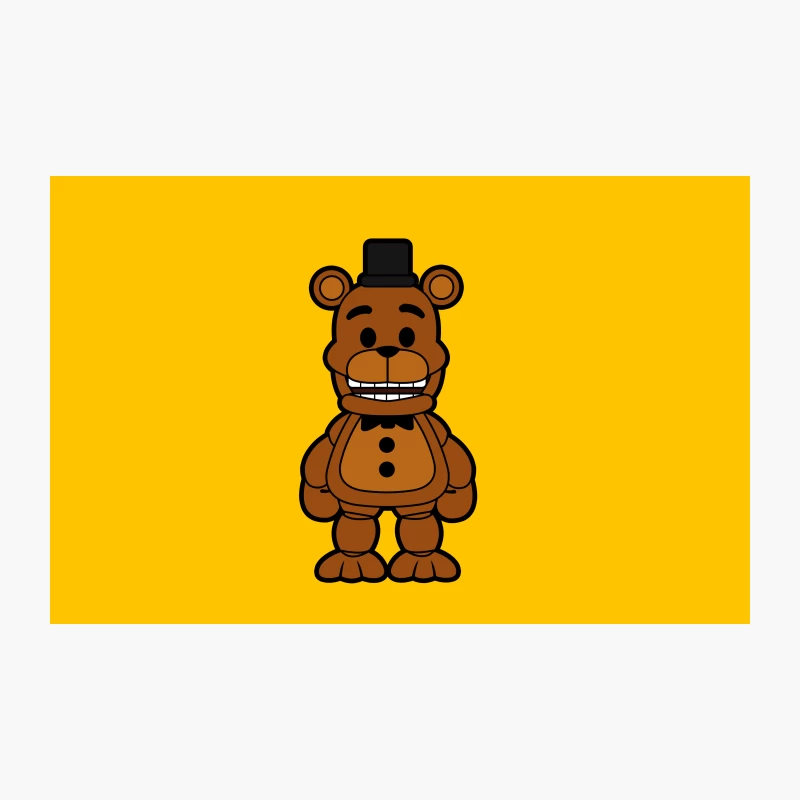 Cartoon Animatronic Bear from Five Nights at Freddy's Video Game Travel Mug