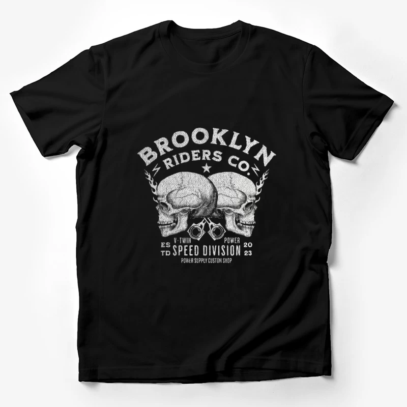 Design de Crâne Brooklyn Riders Homme T-Shirt