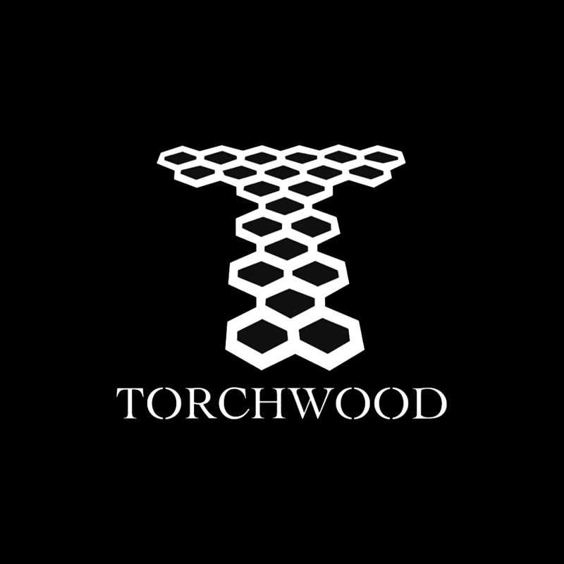 Torchwood Series Geometric Hexagonal Logo Design Mouse Pad