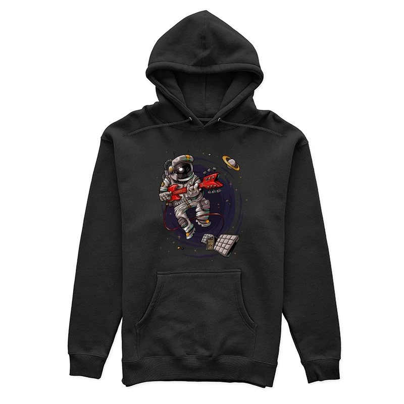 Astronaut Rocker in Space Female Pullover Hoodie