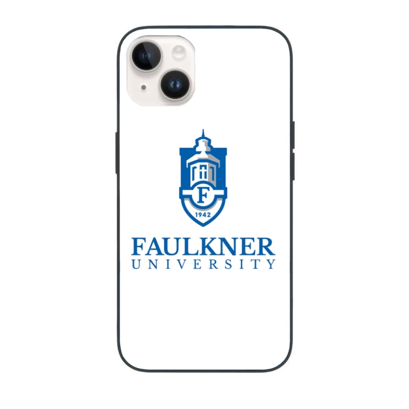 Faulkner University Logo - Educational Shield with Church Spire Design from 1942 iPhone Case