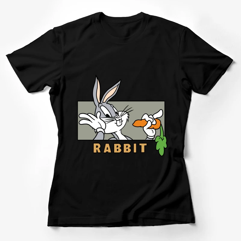 Comic-Hase mit Karotte Damen T-Shirt
