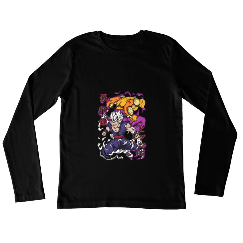 Anime-Kampf Szenario Damen Langarm T-Shirt