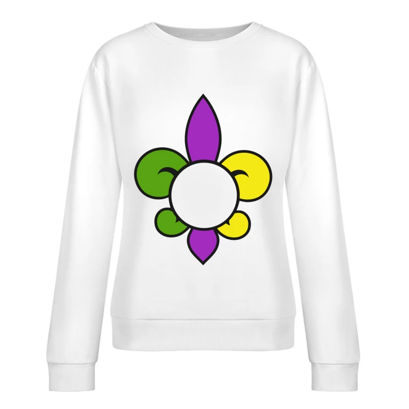 Fleur de lis multicolore Femme Sweat-shirt à enfiler