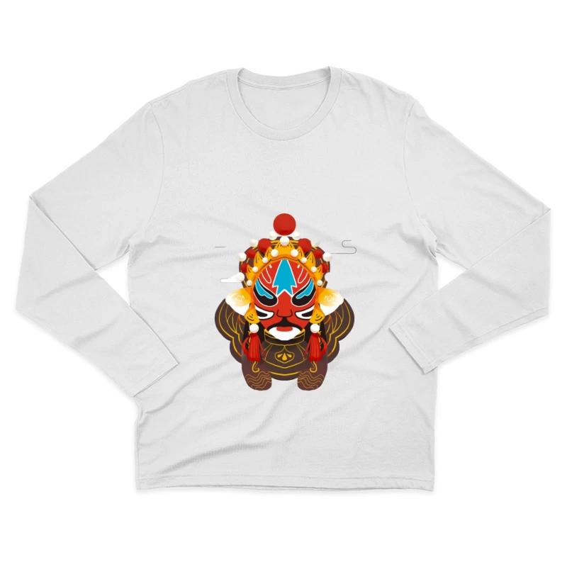 Traditionelle chinesische Opernmaske Herren Langarm T-Shirt