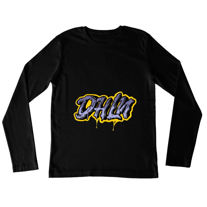 Graffiti-Logo mit gelber Umrandung Damen Langarm T-Shirt