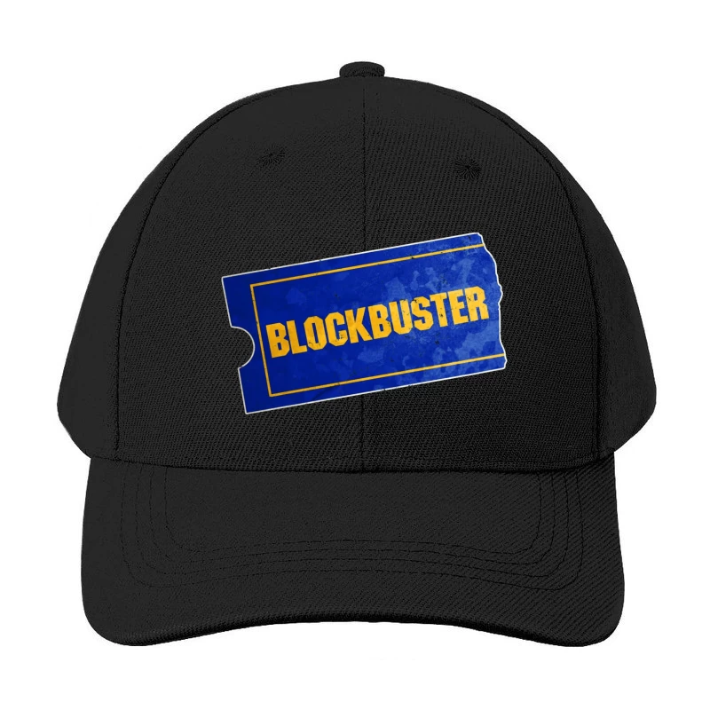 Vintage Blockbuster Video Rental Store Logo Ticket Baseball Cap