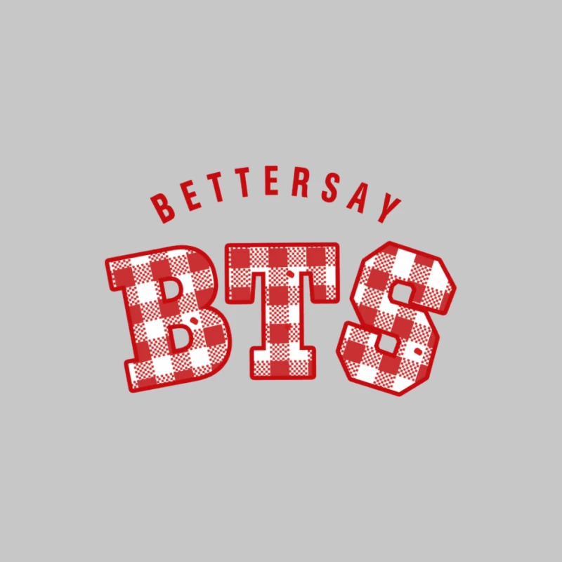 BTS Karomuster Design Herren Langarm T-Shirt