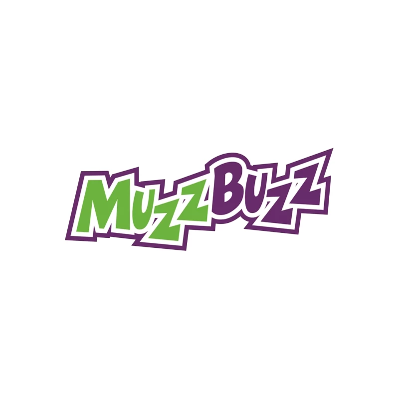 Muzz Buzz Beverage Brand Logo in Green and Purple Mouse Pad