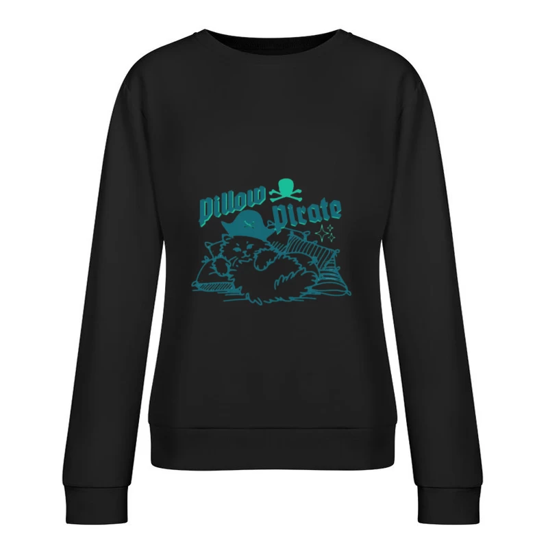 Chat Pirate Sur Les Oreillers Femme Sweat-shirt à enfiler