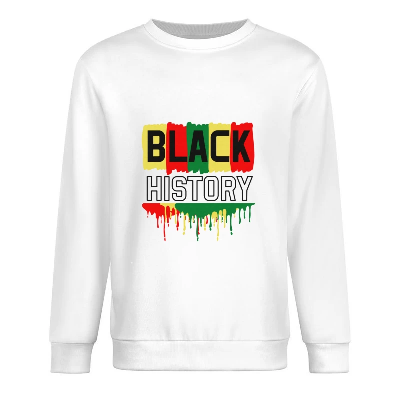 Black History Design mit Farben Rot, Gelb und Grün Herren Pullover Sweatshirt