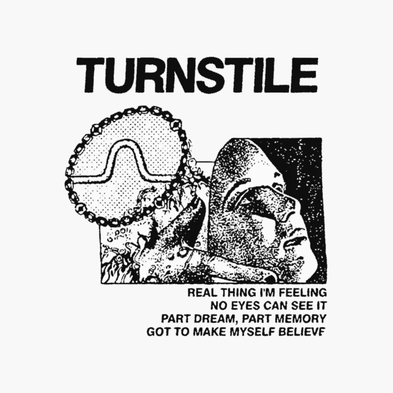 Turnstile Punk Rock Album Cover Art - "Real Thing I'm Feeling" Cotton Tote Bag