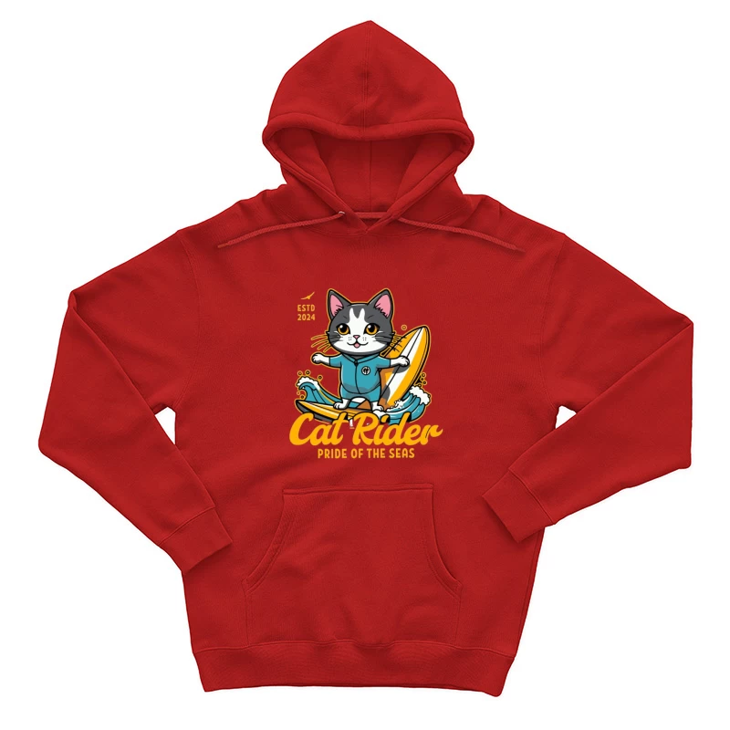 Surfende Katze: Stolz der Meere Herren Pullover Hoodie